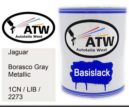 Jaguar, Borasco Gray Metallic, 1CN / LIB / 2273: 1L Lackdose, von ATW Autoteile West.